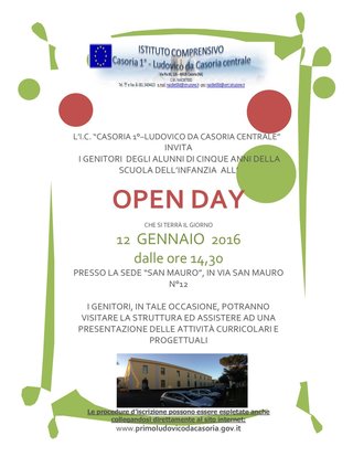 Locandina Open Day