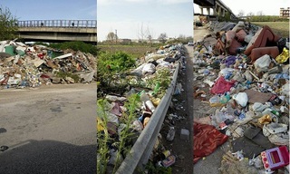 Rifiuti. Una discarica a cielo aperto mette a rischio la circolazione automobilistica e ferroviaria a Casoria