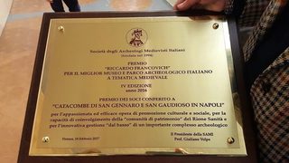 Alle Catacombe di Napoli il premio Francovich