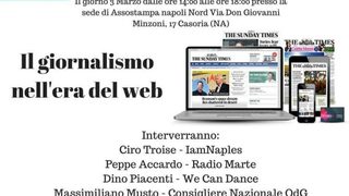 “Il giornalismo nell’era del web” incontro all’Assostampa Napoli Nord