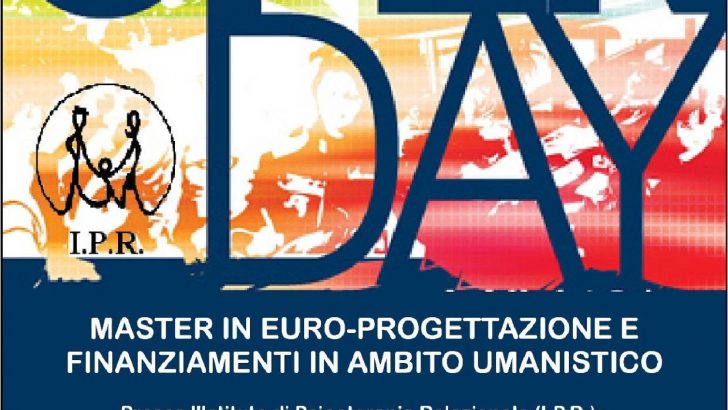 Napoli, 22 Maggio 2017: Open Day Gratuito. Master in Europrogettazione e finanziamenti in ambito umanistico