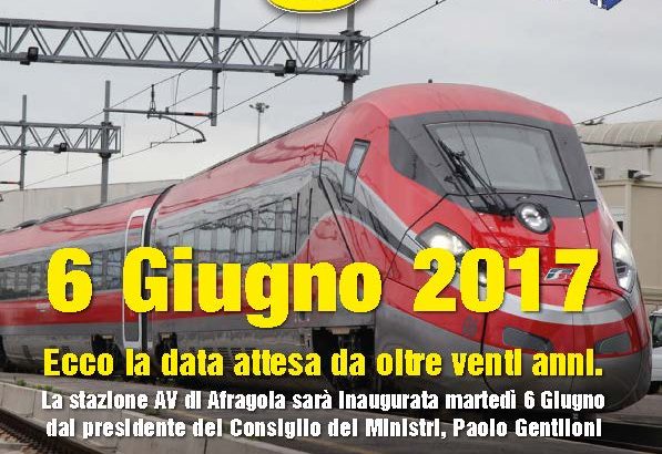 Gentiloni inaugurerà la stazione dell’alta velocità di Afragola martedì 6 giugno