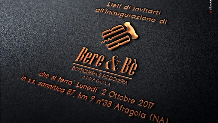 Il 2 ottobre apre ad Afragola Bere&bè, il rifugio per chi vuole bere bene