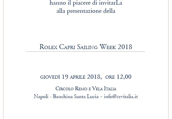 SAVE the date_19 aprile_ Rolex Capri Sailing week_presentazione alla stampa