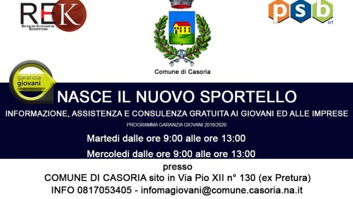 NASCE A CASORIA LO SPORTELLO DI INFORMAZIONE E ASSISTENZA PER IL LAVORO