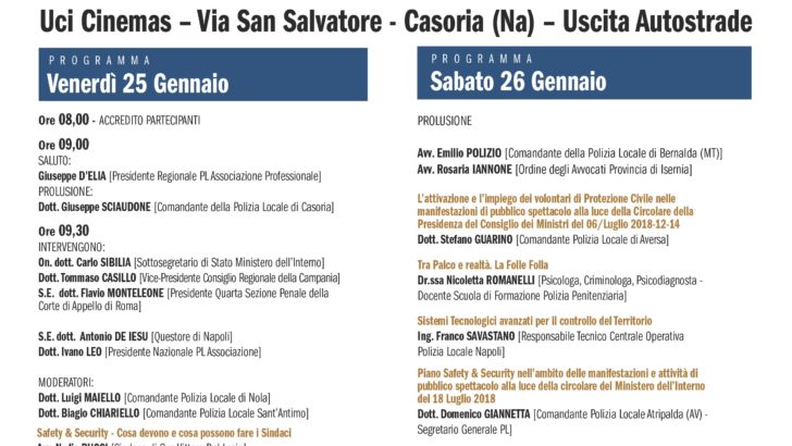 CONVEGNO NAZIONALE POLIZIA LOCALE D’ITALIA