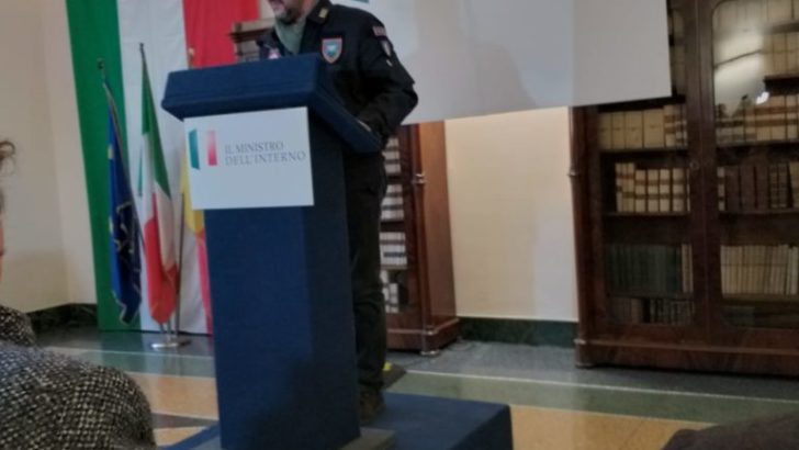 Il Ministro Salvini oggi al Municipio di Afragola
