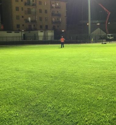 Nuova illuminazione Stadio di Casoria.