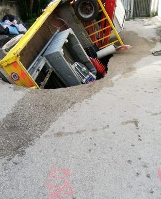 Nuova Voragine alla Prima traversa Via Verdi a Casoria