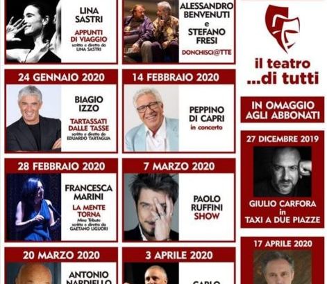 Stagione teatrale 2019/2020 Teatro Gelsomino
