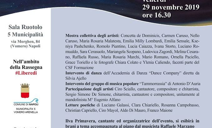 ‘Libere di essere donne’, al Vomero l’evento dell’ Associazione Primavera Arte