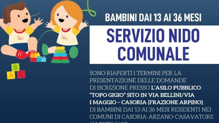 Asilo pubblico “Topo Gigio”, riaperti i termini per la domanda d’iscrizione