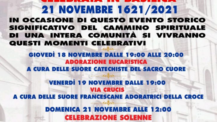 400° Anniversario della Prima Messa celebrata a San Mauro