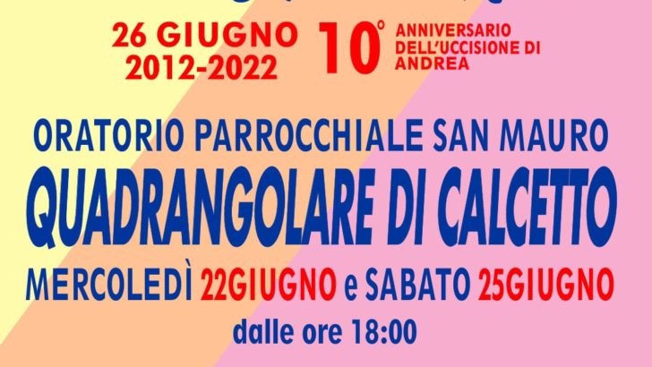 Sabato 25 giugno la finale del Memorial “Andrea Nollino”