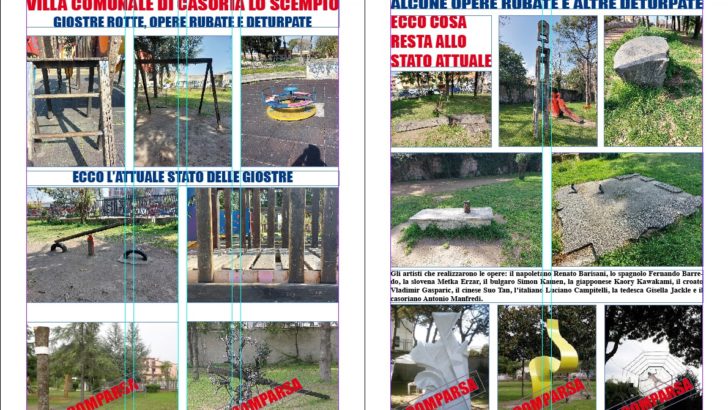 FOTO – La villa comunale ancora in brutte condizioni