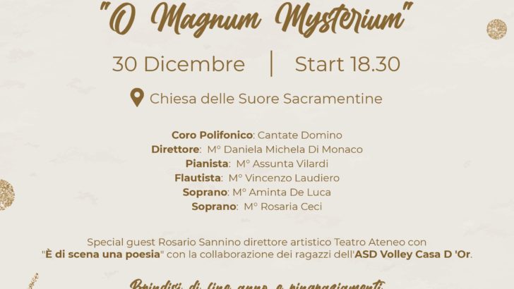 “O magnum Mysterium”, il concerto del 30 dicembre a Casoria