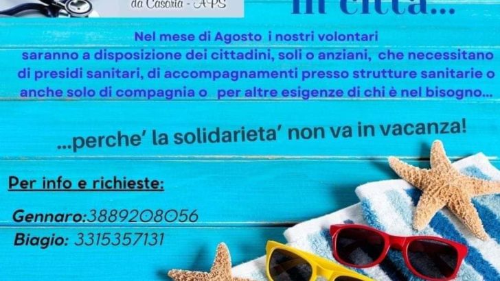 “…. PERCHE’ LA SOLIDARIETA’ NON VA IN VACANZA …”