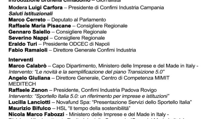 Presentazione Iniziativa e Attività “Sportello Impresa 5.0”, l’evento venerdì 28 marzo