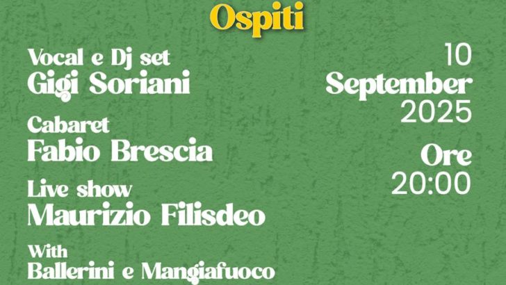“CCà s’ Magn e Nun s’ Pav”: il 10 settembre al 180° Rooftop Bar  la cena-spettacolo firmata Fior di Frutta ed Errico Porzio