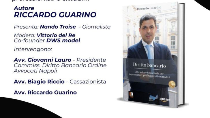 Domani la presentazione del libro Diritto Bancario a Villa Egle