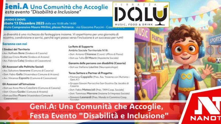 “Geni.A – Una comunità che accoglie”, l’evento a Casoria