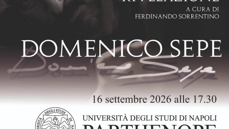 Mercoledì 16 settembre l’inaugurazione della mostra di Domenico Sepe